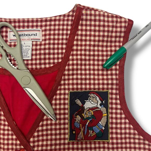Westbound Christmas Vest LG Santa - Picture 11 of 11